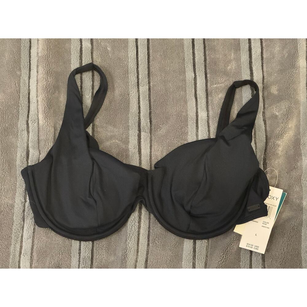 NWT Roxy Women's D-Cup Swim Top LARGE